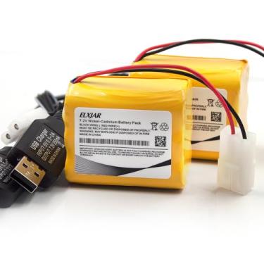 Imagem de Lunggwey (Pacote Com 2) Baterias Aa Ni-Cd De 7,2 V E 1000 Mah Cabo Carregamento Tamiya Para Caminhão, Barco, Tanque Carro Rc