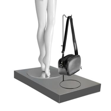 Imagem de Expositor Base Para Manequim Vitrinde Tablado MDF 10x80x50cm Preta