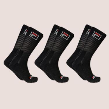 Imagem de Kit 3 Meias Cano Alto Fbox Unisex Atoalhada Original - Dass, Preto, 34