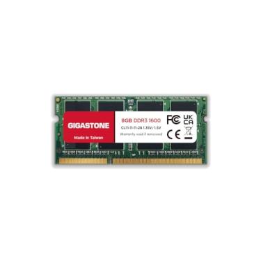Imagem de 【Somente laptop DDR3】 GIGASTONE 8GB DDR3/DDR3L 1600MHz (1333MHz) PC3-12800 (PC3-10600) CL11 1.35V/1.5V 2Rx8 SODIMM 204 pinos sem buffer, não ECC, atualização de memória de notebook de alto desempenho
