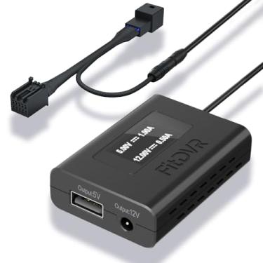 Imagem de FitDVR Adaptador De Energia Para Câmera Painel (10 Pinos) Chevrolet Gmc Buick Cadillac Chevy, Conecte Espelho Retrovisor Com Escurecimento Automático, Fonte Usb, Fácil Instalar, Saída 5V 12V, Câmera