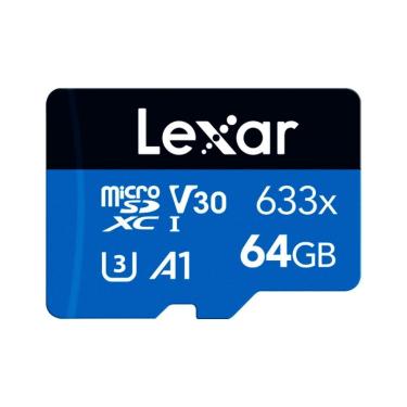 Imagem de Cartão 64GB Micro SD - Classe 10 - Velocidade até 100MB/S - Lexar LSDMI64GBBNL633A-Unissex