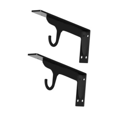 Imagem de WeiLaiKeQi Suporte de haste para guarda-roupas, haste de armário, projetos DIY resistentes, suporte de prateleira de parede para oficinas, loja, Preto