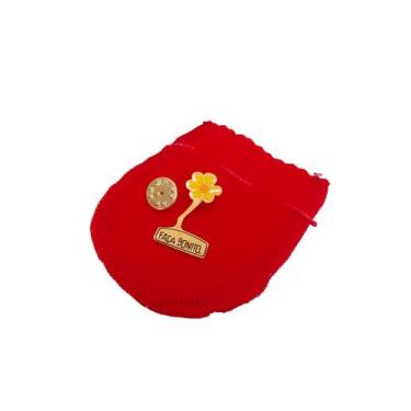 Imagem de Broche Personalizado Logo Da Empresa Colorido Folheado Ouro - Gabby Lu