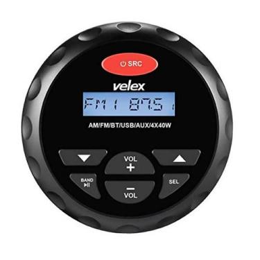 Imagem de Rádio Marinizado Velex Vx100 Bluetooth Am/Fm P/ Lancha Barco - Abrolho