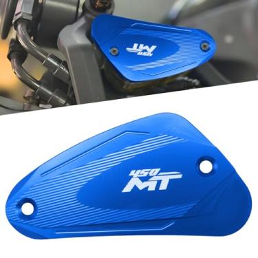 Imagem de XIDAODIT Tampa do reservatório de fluido de freio de motocicleta capa de cilindro mestre de freio dianteiro antivazamento para CFMOTO 450MT IBEX 450 2023-2025 (azul)
