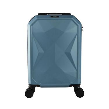 Imagem de Mala De Bordo Pequena Em Abs Yins Angle 21162 Cadeado Integrado Rodas Giro 360 Azul P