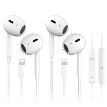 Imagem de Antool Fones de ouvido com fio, 【Chamadas ultra claras e sem ruído】 Fones de ouvido com fio para iPhone 14/13/12/11/XR/XS/X/8/7/SE/Pro/Pro Max/Suporta todos os sistemas iOS 【Pacote com 2】