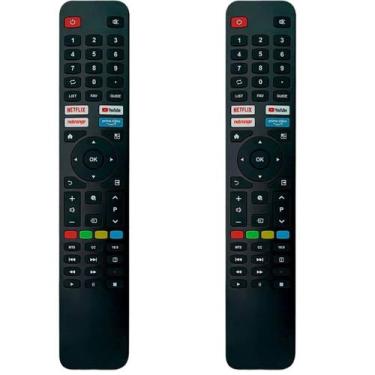 Imagem de Kit Controle compatível com TV Vizzion BR LE43DF20 LE50UHD20 - Lelong 
