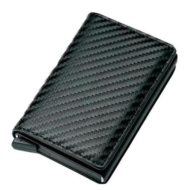 Imagem de Carteira Porta Cartão Crédito, Slim Antifurto, Sistema RFID, Pop Up, Couro Sintético, Mágica, Moderna Elegante