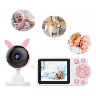 Imagem de Camera de Segurança Babá Eletrônica Visão Noturna Monitor LCD 2,8 Full