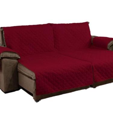 Imagem de CAPA PARA PROTETORA DE SOFÁ RETRÁTIL E RECLINÁVEL DE DOIS LUGARES DE 1,10M TOTAL 2,20M X 2,40M ALTURA (Vinho)