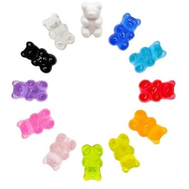 Imagem de CIKKITZ 25 peças de berloques fofos de urso de goma para meninas, sandálias de tamanco, pingentes de decoração de sapatos DIY para mulheres, lembrancinhas de festa, Misto, generic