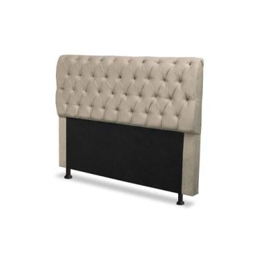 Imagem de CABECEIRA ESTOFADA CAPITONE QUEEN PARIS BEGE MARFIM 160x130 - Art