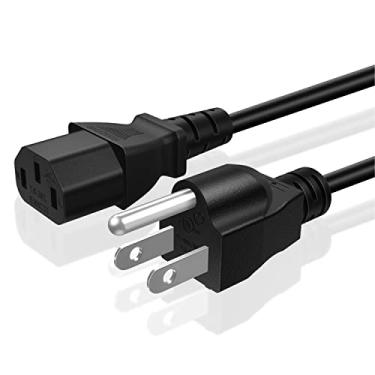 Imagem de TNP Products Cabo De Alimentação Ca Para Monitor Computador, 15 Pés, 10A, 125V, 3 Pinos, Plug-In Tv, Nema 5-15P Iec 320 C13, Fio Substituição Dell, Aoc, Asus, Lenovo, Fonte Desktop, Impressora, Ps3,