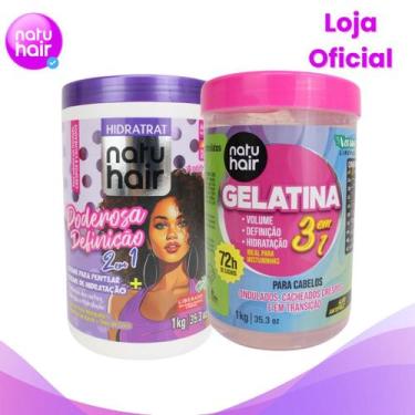 Imagem de Kit Creme para Pentear Poderosa Definição + Gelatina modeladora de cac