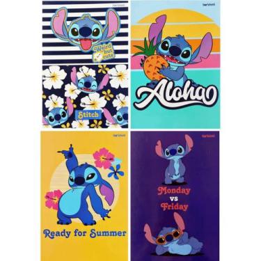 Imagem de Caderno Brochura Capa Dura - 80 Folhas - Stitch - StarSchool - JANDAIA