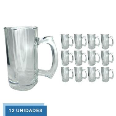 Imagem de Caneca Vidro Grosso Cerveja e Chopp 380ML Restaurante 12UN - PRATICASA