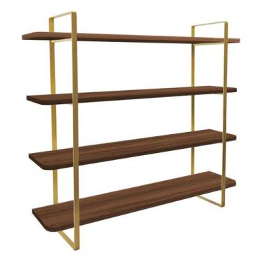 Imagem de Prateleira Arnad - Dourado/Villandry - Genus, Marrom