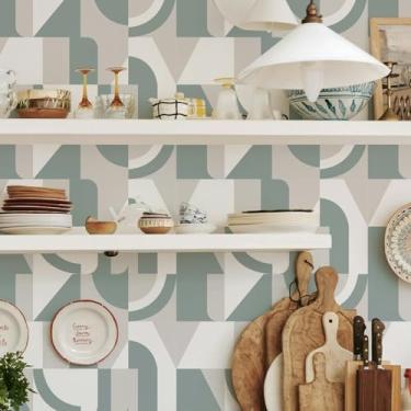 Imagem de Grudado Papel De Parede Lavável Orgânico Verde - 4 folhas