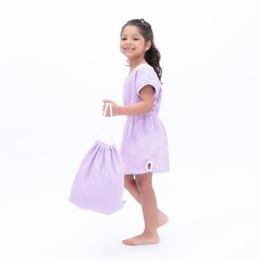 Imagem de Saída de Praia Infantil Conchinha - túnica e mochilinha