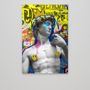 Imagem de Quadro decorativo Retrato Davi pop - MeMoldura, Chassi Borda Infinita,