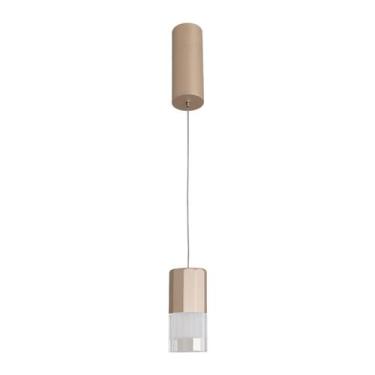 Imagem de Pendente Led Aluminio Champagne 5w 3000k Capsula - Yamamura
