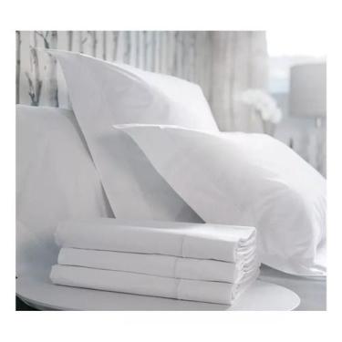 Imagem de Jogo de lençol 300 Fios Branco 100 Bambú - Mugans, Queen