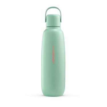 Imagem de sodastream Fizz & Go Cool - Capacidade da garrafa de carbonatação toda de metal (menta), 0,9 L