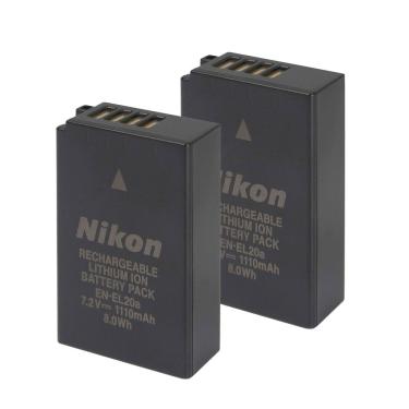 Imagem de Pacote de bateria Nikon EN-EL20a recarregável de íon de lítio 7,2 V