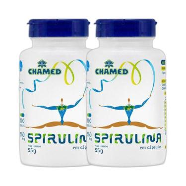 Imagem de Kit 2x Vitamina Spirulina 550mg 100 Cps - CHAMEL