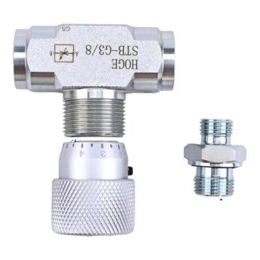 Imagem de HOLDWELL Válvula de controle de fluxo hidráulico L08 de 3/20.3 cm STB-G3/8 compatível com mini escavadeira