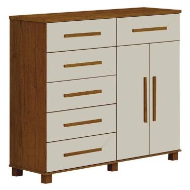 Imagem de Cômoda 6 Gavetas 2 Portas Cinamomo Off White ? Leifer Móveis