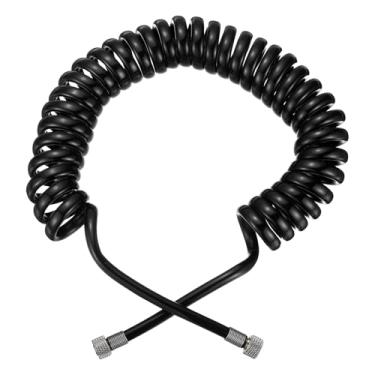 Imagem de PATIKIL 1 peça 1/8 mangueira de ar de recuo de poliuretano, mangueira de compressor de ar de 3 m com encaixes rápidos de 1/8 polegada e restritor de dobra para unhas de máquina de pintura de escova de