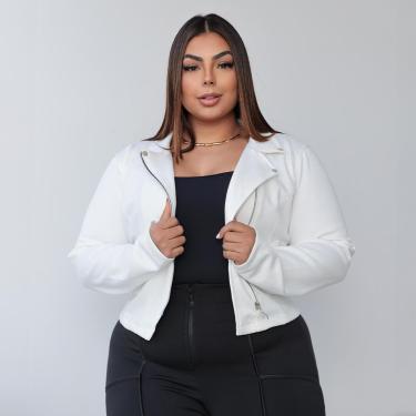 Imagem de Jaqueta Feminina Suede Plus Size G1 G2 G3 Camurça Feminina Estilosa Donna Martins-Feminino