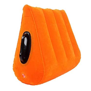 Imagem de Almofada inflável com entrada auxiliar triangular com apoio de braço portátil dobrável para colchão externo posicionamento para sofá-cama...