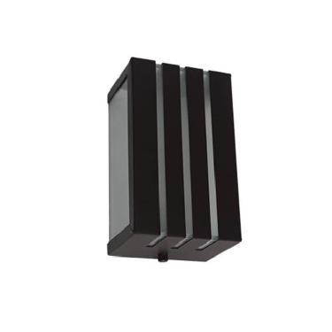 Imagem de Arandela Frisada Luminária Marrom Muro Parede Externa G9