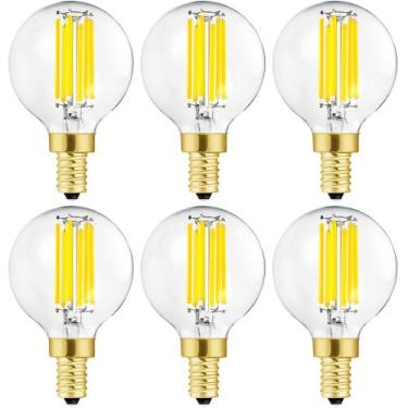 Imagem de Lâmpada LED Leools g16.5 regulável 6W 4000K E12 600lm 120V, pacote com