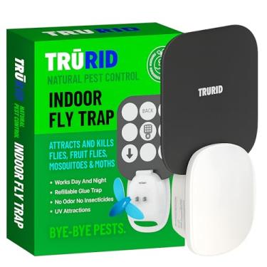 Imagem de Armadilha para moscas internas e de frutas para ambientes internos com luz UV reutilizável para matar insetos para moscas domésticas, mosquitos, mariposas e insetos voadores