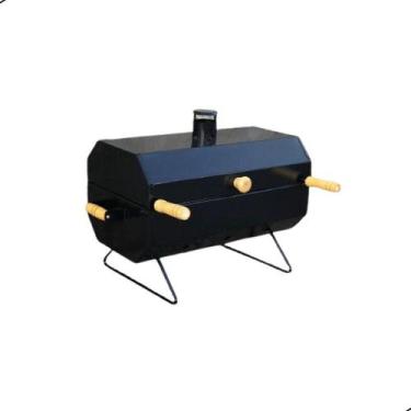 Imagem de Churrasqueira Bafo Móvel de Bancada Média Vulkania Grill, Preto