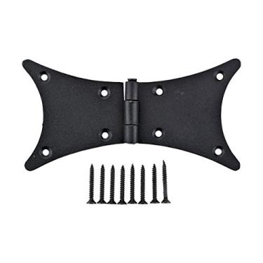 Imagem de Dobradiça borboleta de ferro forjado preta à prova de ferrugem 180 graus