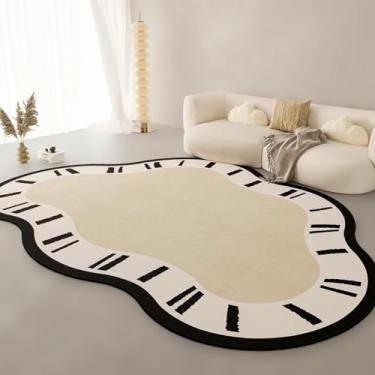 Imagem de Tapetes para quarto, formas irregulares, decoração para sala de estar, carpete grosso, felpudo, macio (200x250cm/C)