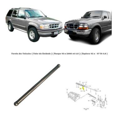 Imagem de Varetas das Valvulas Ford Ranger 1994 a 2000 V6 4.0 Gasolina - Memoria
