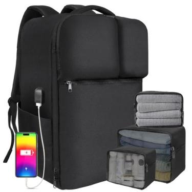 Imagem de Mochila de viagem DEVONWIDE Extra Large 50L com 3 cubos de embalagem