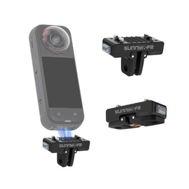 Imagem de FSIDIWT Suporte adaptador magnético para Insta360 X5, base de montagem magnética de liberação rápida para Insta360 X5/Ace Pro 2/Ace Pro/Ace, com acessórios de adaptador de conexão de furo de parafuso