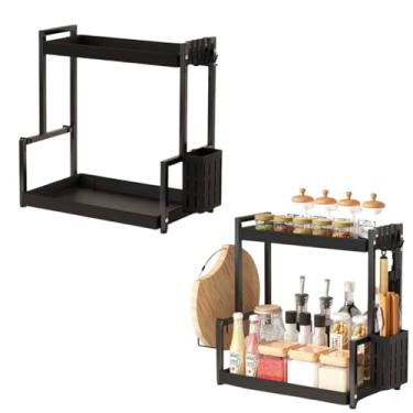Imagem de Organizador Multiuso de Metal com 2 Andares, Preto