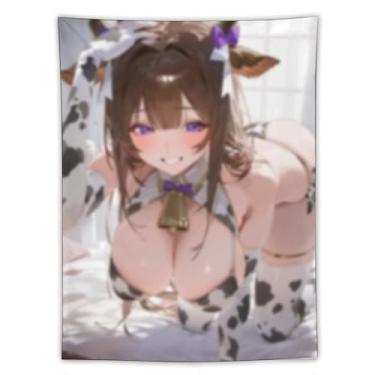 Imagem de LIEGBMEU Tapeçaria de biquíni sexy anime menina 152.4 cm x 203.2 cm interior exterior parede colcha arte decoração de tapeçaria caprichosa, AF372