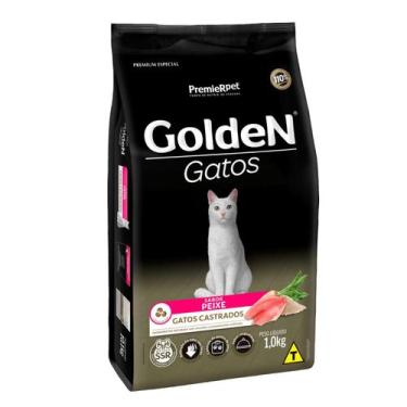Imagem de Ração Golden para Gatos Adultos Castrados Sabor Peixe 1kg Premier Pet
