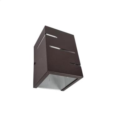 Imagem de Arandela 2 fachos frisos assimétricos 10x10x15 soquete G9 BL 07 marrom