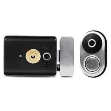 Imagem de Fechadura Eletronica Digital Biometrica Com Chave Wf-14b Gta Tech